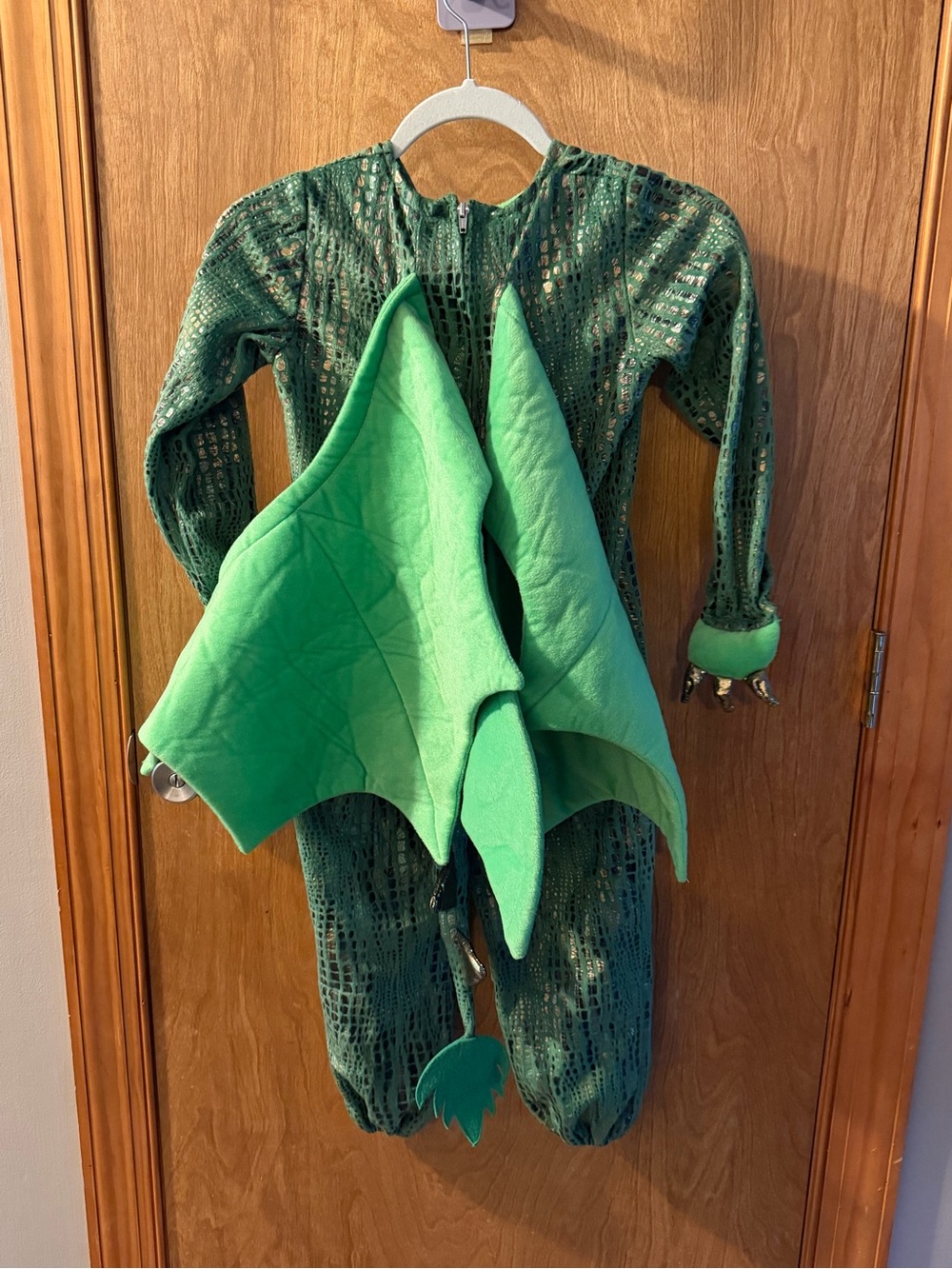Pottery Barn Kids Green Dragon Halloween Costume 2 Pieces Size 4-6 - Picture 3 of 6